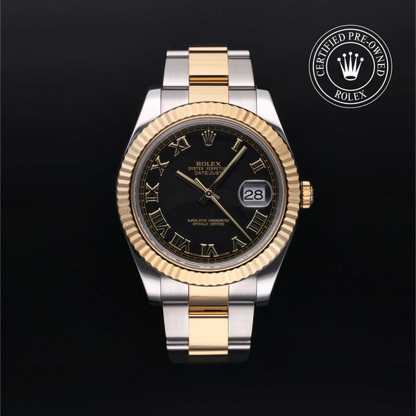 Rolex Certified Pre-Owned Datejust in Oyster, 41 mm, Stainless steel and yellow gold 116333 watch available at Long's Jewelers.