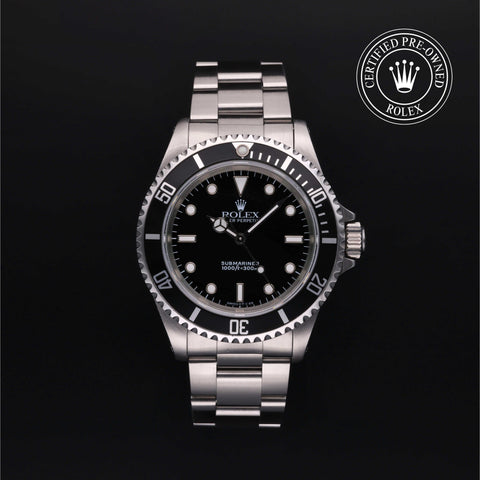 Rolex Certified Pre-Owned Submariner in Oyster, 40 mm, Stainless Steel 14060 watch available at Long's Jewelers.