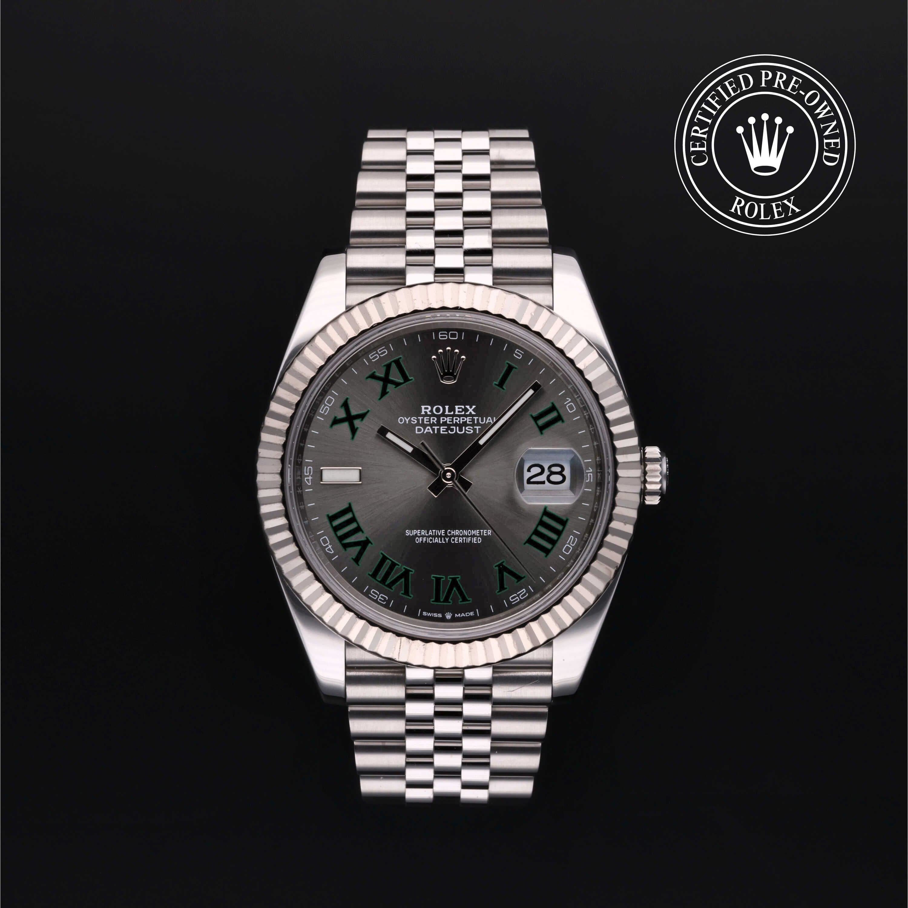 Rolex Certified Pre-Owned Datejust in Jubilee, 41 mm, Stainless Steel and 18k white gold 126334 watch available at Long's Jewelers.