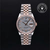 Rolex Certified Pre-Owned Datejust in Jubilee, 36 mm, Stainless Steel and rose gold 126281RBR watch available at Long's Jewelers.