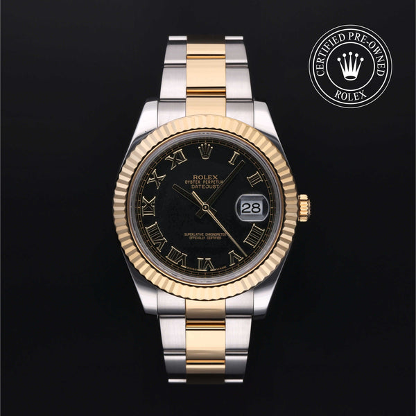 Rolex Certified Pre-Owned Datejust II in Oyster, 41 mm, Stainless steel and yellow gold 116333 watch available at Long's Jewelers.