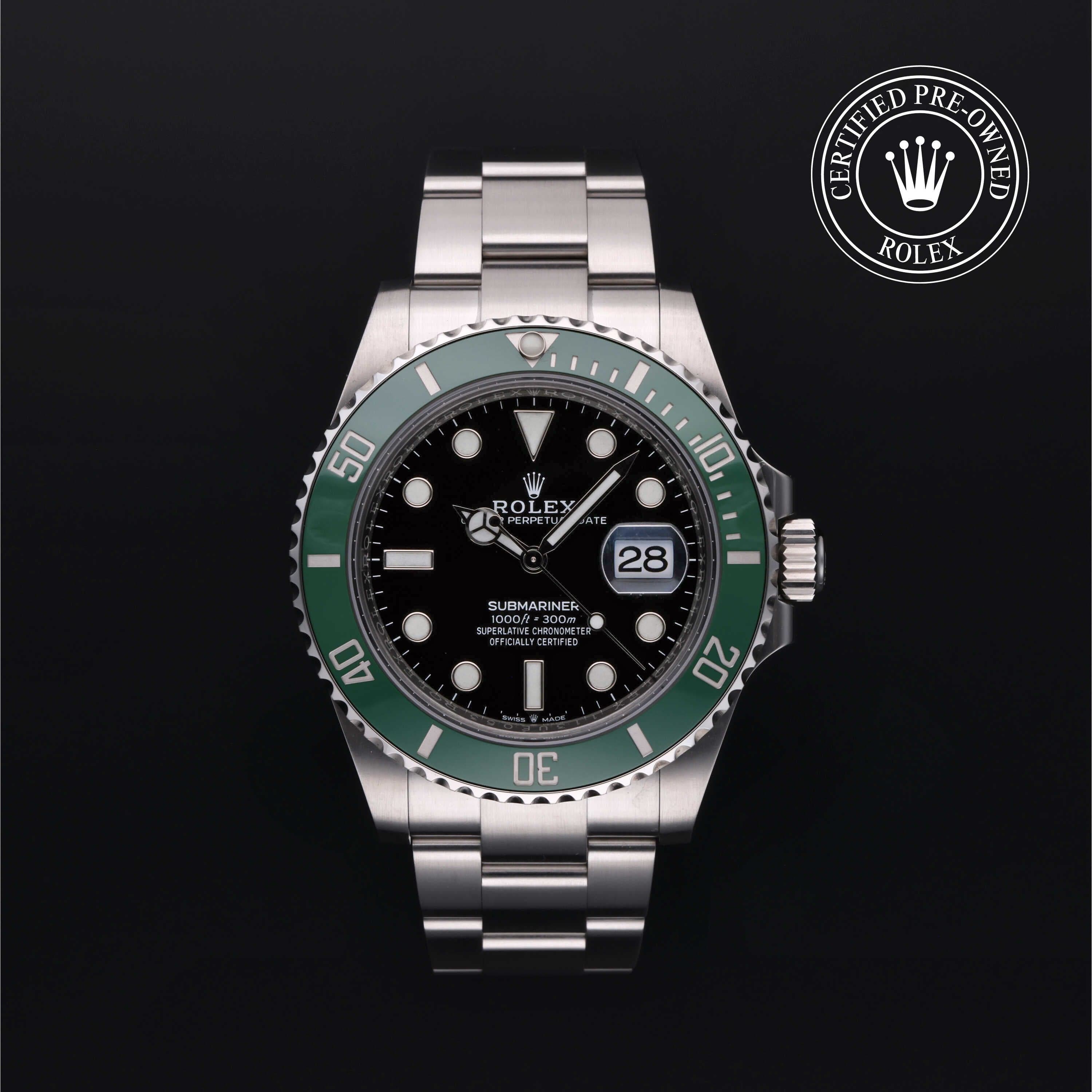 Rolex Certified Pre-Owned Submariner in Oyster, 41 mm, Stainless Steel 126610LV watch available at Long's Jewelers.