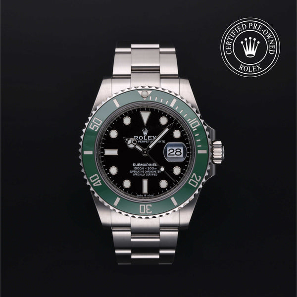 Rolex Certified Pre-Owned Submariner in Oyster, 41 mm, Stainless Steel 126610LV watch available at Long's Jewelers.