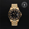 Rolex Certified Pre-Owned GMT Master II in Jubilee, 40 mm, 18k yellow gold 16718LN watch available at Long's Jewelers.