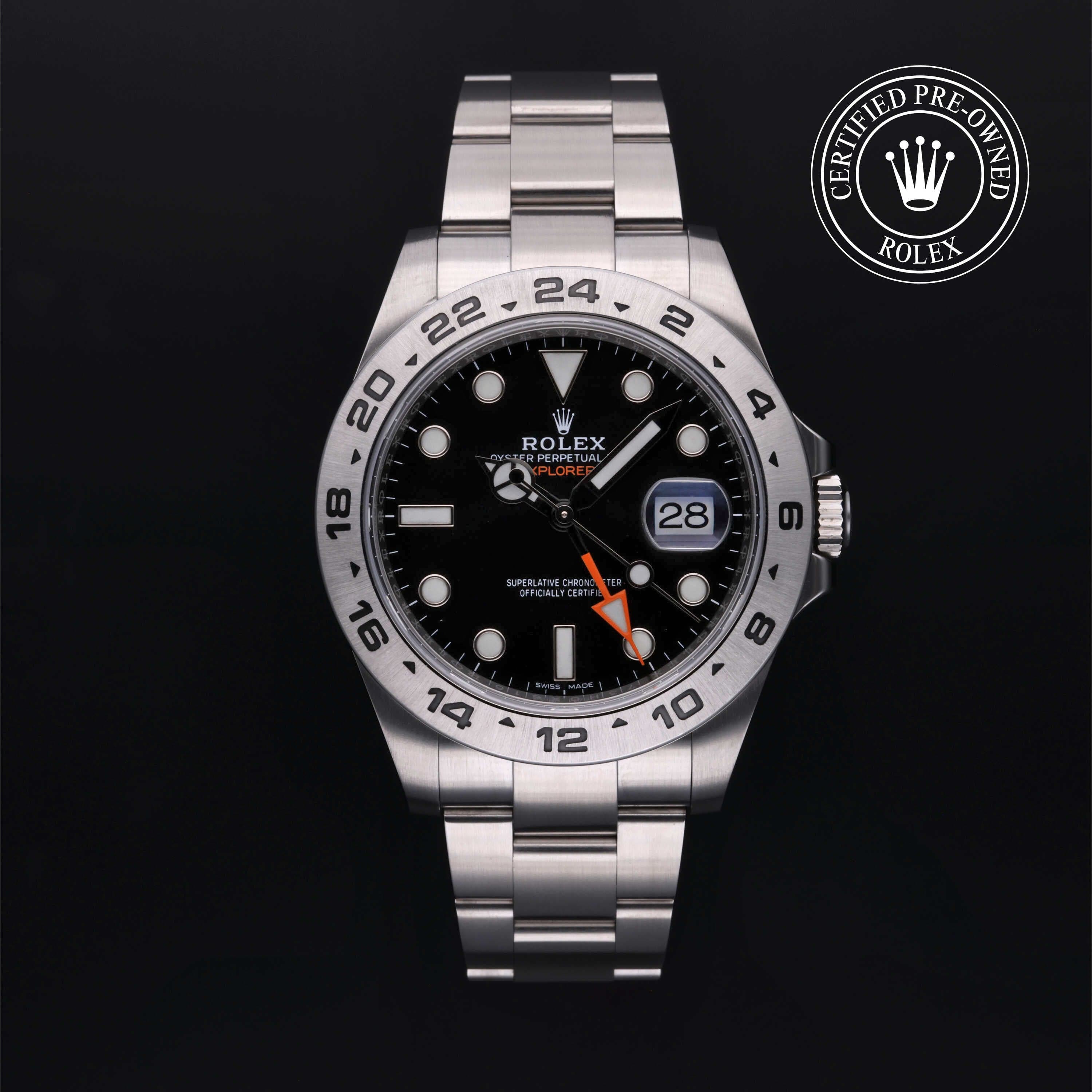 Rolex Certified Pre-Owned Explorer II in Oyster, 42 mm, Stainless Steel 216570 watch available at Long's Jewelers.