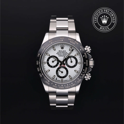 Rolex Certified Pre-Owned Cosmograph Daytona in Oyster, 40 mm, Stainless Steel 116500LN watch available at Long's Jewelers.