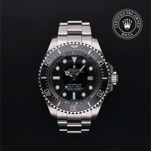 Rolex Certified Pre-Owned Sea-Dweller Oyster, 44 mm, Stainless Steel 116660 watch available at Long's Jewelers.