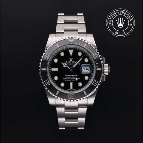 Rolex Certified Pre-Owned Submariner in Oyster, 40 mm, Stainless Steel 116610LN watch available at Long's Jewelers.