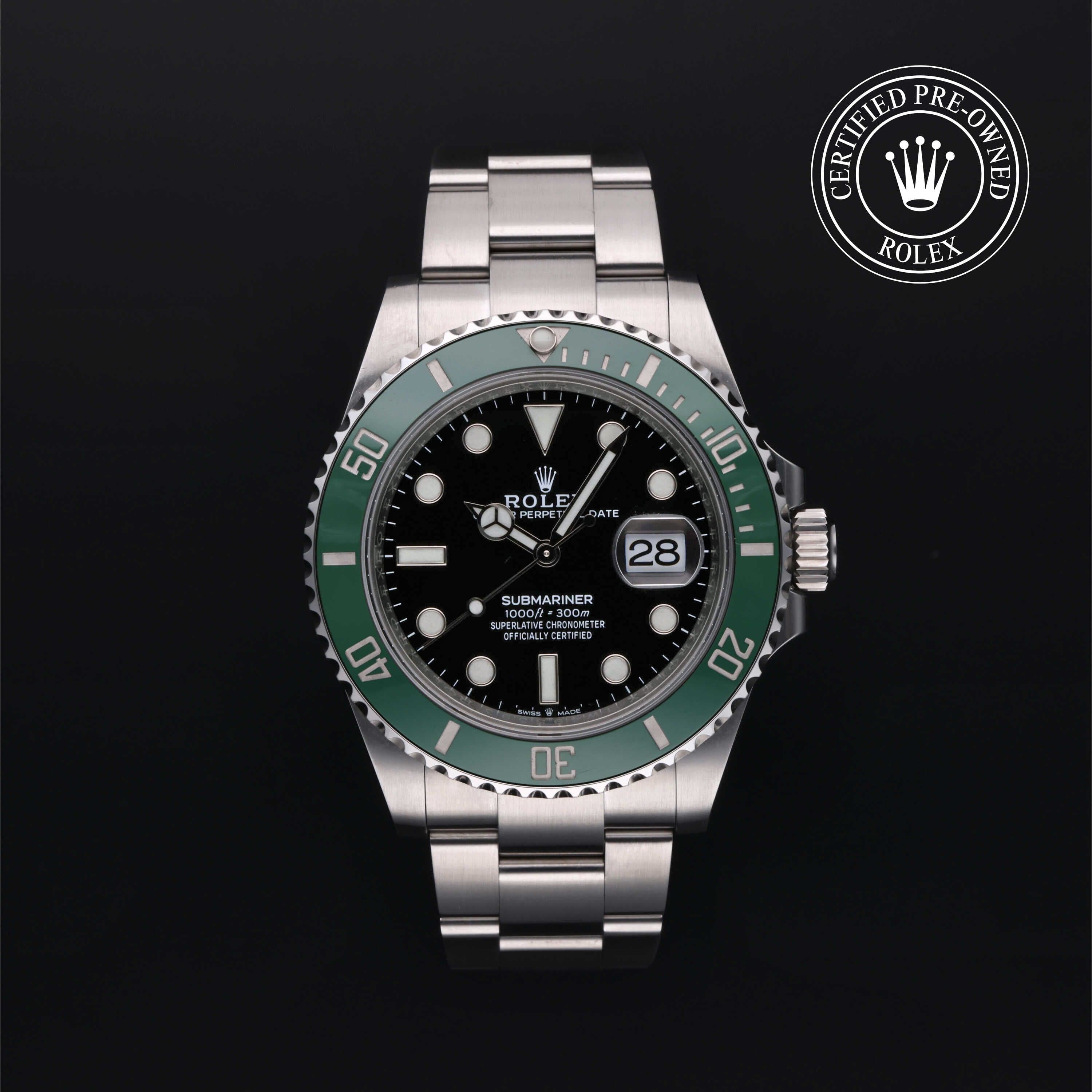 Rolex Certified Pre-Owned Submariner in Oyster, 41 mm, Stainless Steel 126610LV watch available at Long's Jewelers.