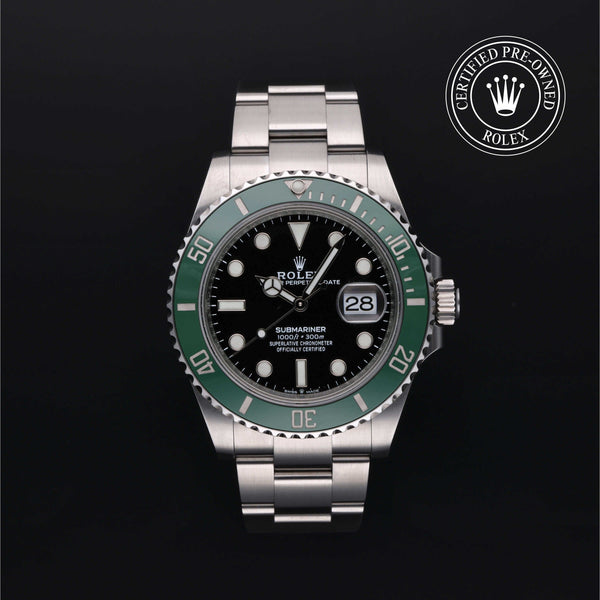 Rolex Certified Pre-Owned Submariner in Oyster, 41 mm, Stainless Steel 126610LV watch available at Long's Jewelers.