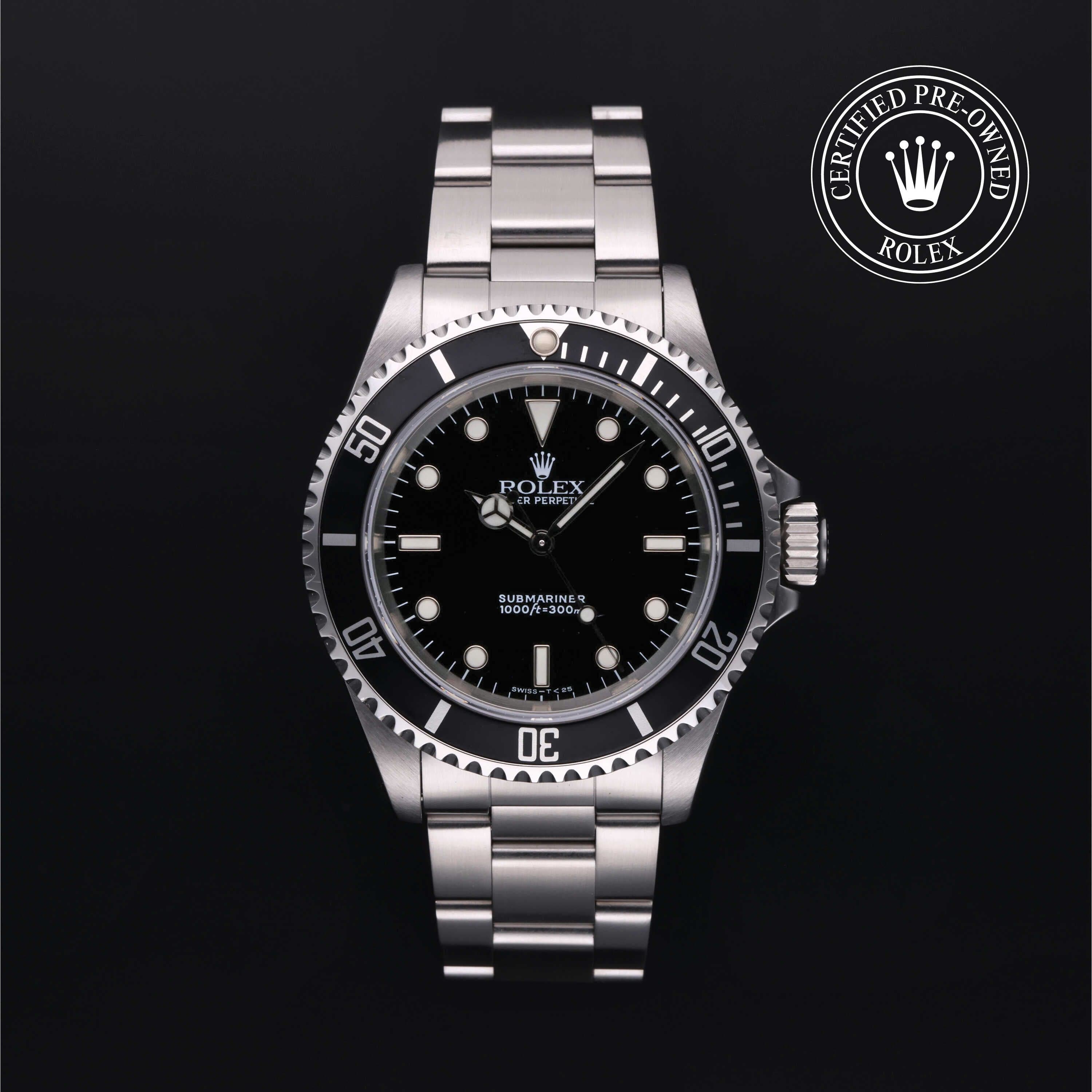 Rolex Certified Pre-Owned Submariner in Oyster, 40 mm, Stainless Steel 14060 watch available at Long's Jewelers.