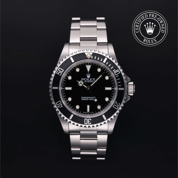 Rolex Certified Pre-Owned Submariner in Oyster, 40 mm, Stainless Steel 14060 watch available at Long's Jewelers.