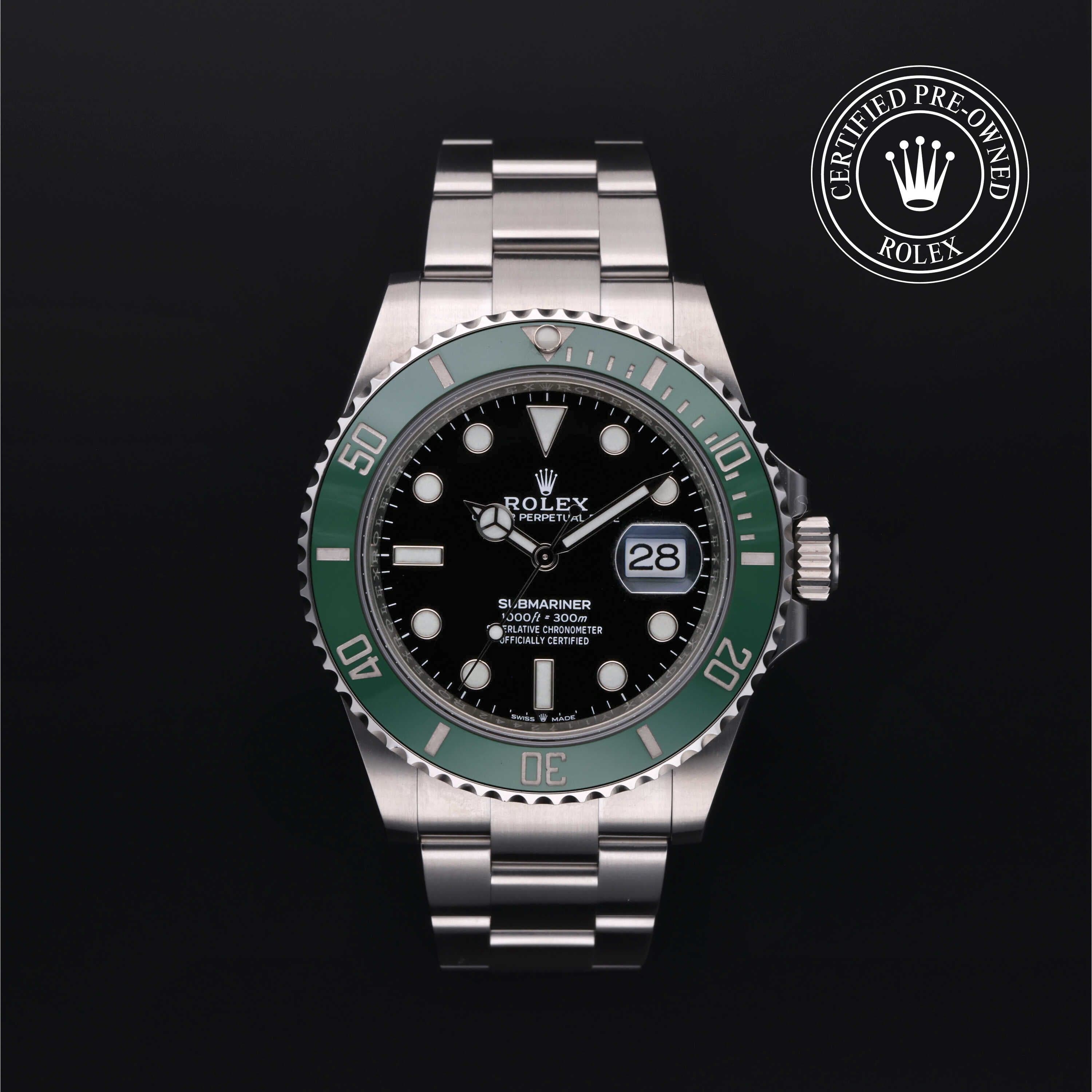 Rolex Certified Pre-Owned Submariner in Oyster, 41 mm, Stainless Steel 126610LV watch available at Long's Jewelers.