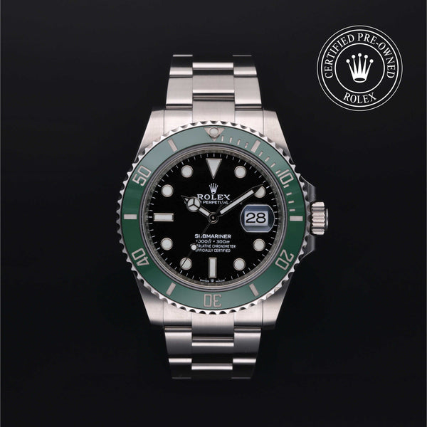 Rolex Certified Pre-Owned Submariner in Oyster, 41 mm, Stainless Steel 126610LV watch available at Long's Jewelers.