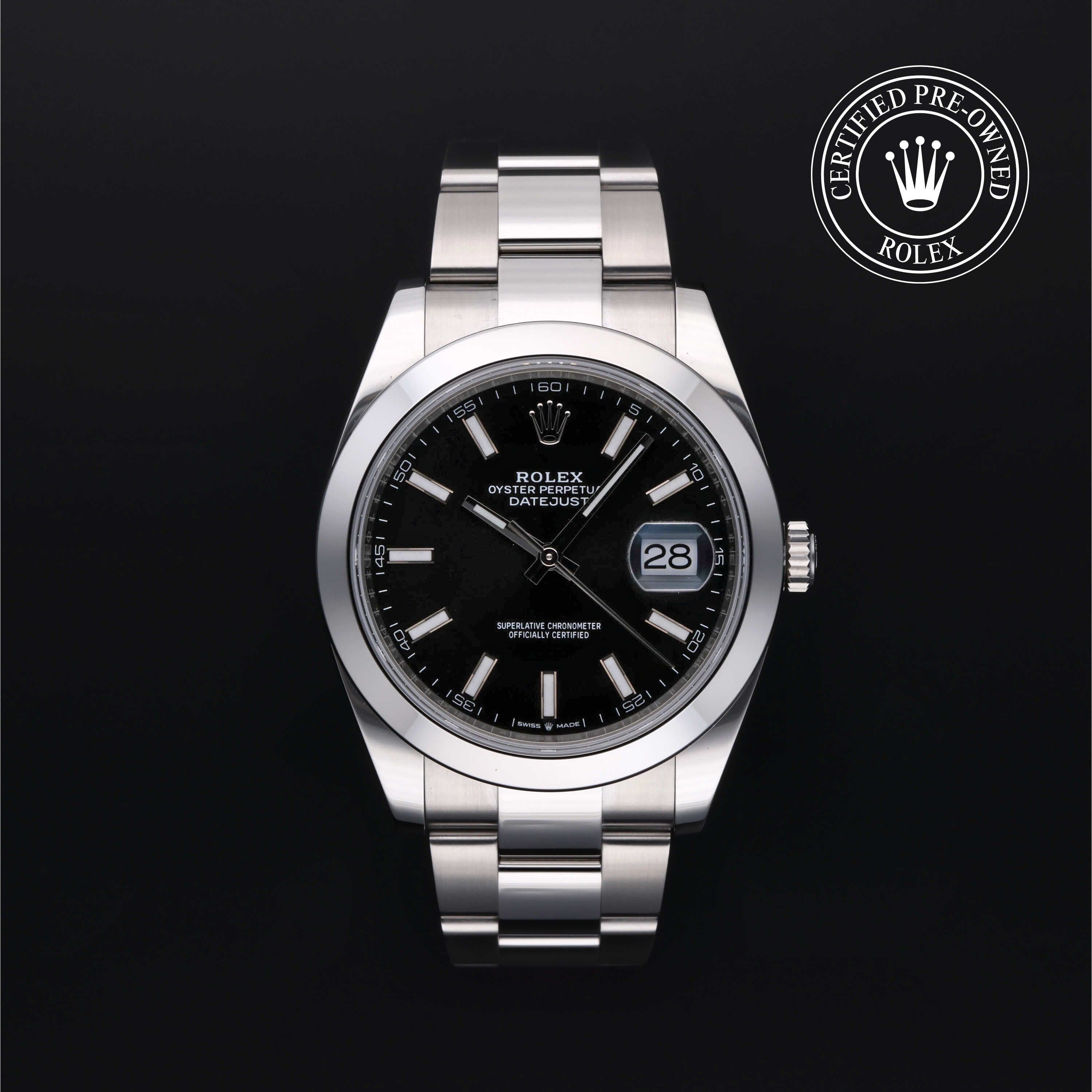 Rolex Certified Pre-Owned Datejust in Oyster, 41 mm, Stainless Steel 126300 watch available at Long's Jewelers.