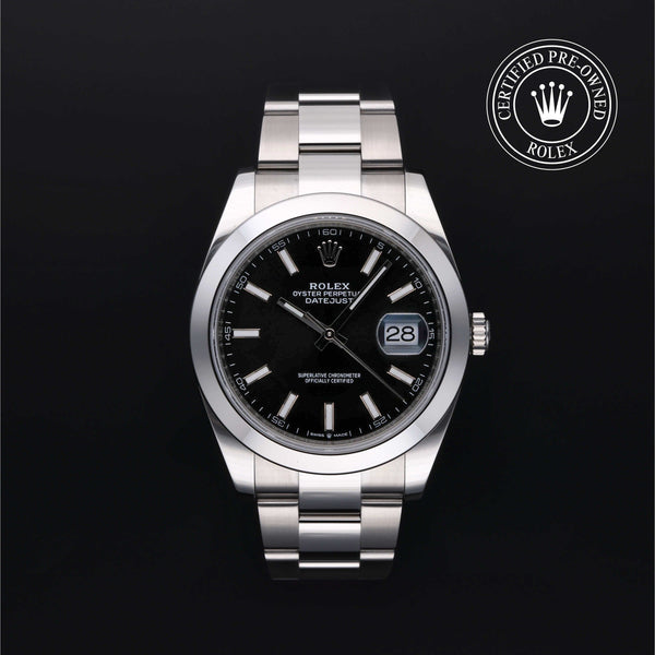 Rolex Certified Pre-Owned Datejust in Oyster, 41 mm, Stainless Steel 126300 watch available at Long's Jewelers.