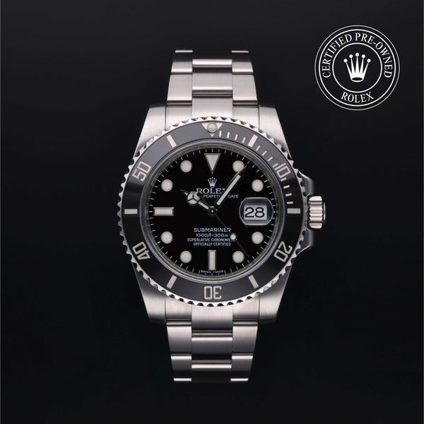 Rolex Certified Pre-Owned Submariner Date in Oyster, 40 mm, Stainless Steel 116610LN watch available at Long's Jewelers.