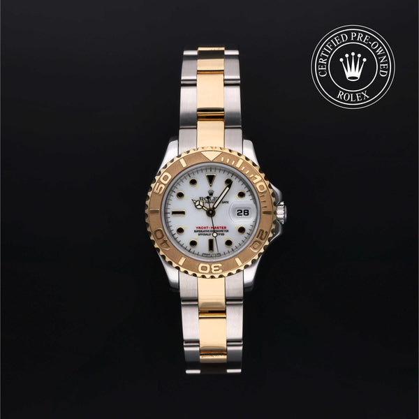 Rolex Certified Pre-Owned Yacht-Master in Oyster, 29 mm, Stainless Steel and yellow gold 69623 watch available at Long's Jewelers.