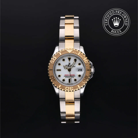 Rolex Certified Pre-Owned Yacht-Master in Oyster, 29 mm, Stainless Steel and yellow gold 69623 watch available at Long's Jewelers.