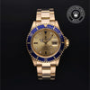 Rolex Certified Pre-Owned Submariner Date in Oyster, 40 mm, 18k yellow gold 16618 watch available at Long's Jewelers.