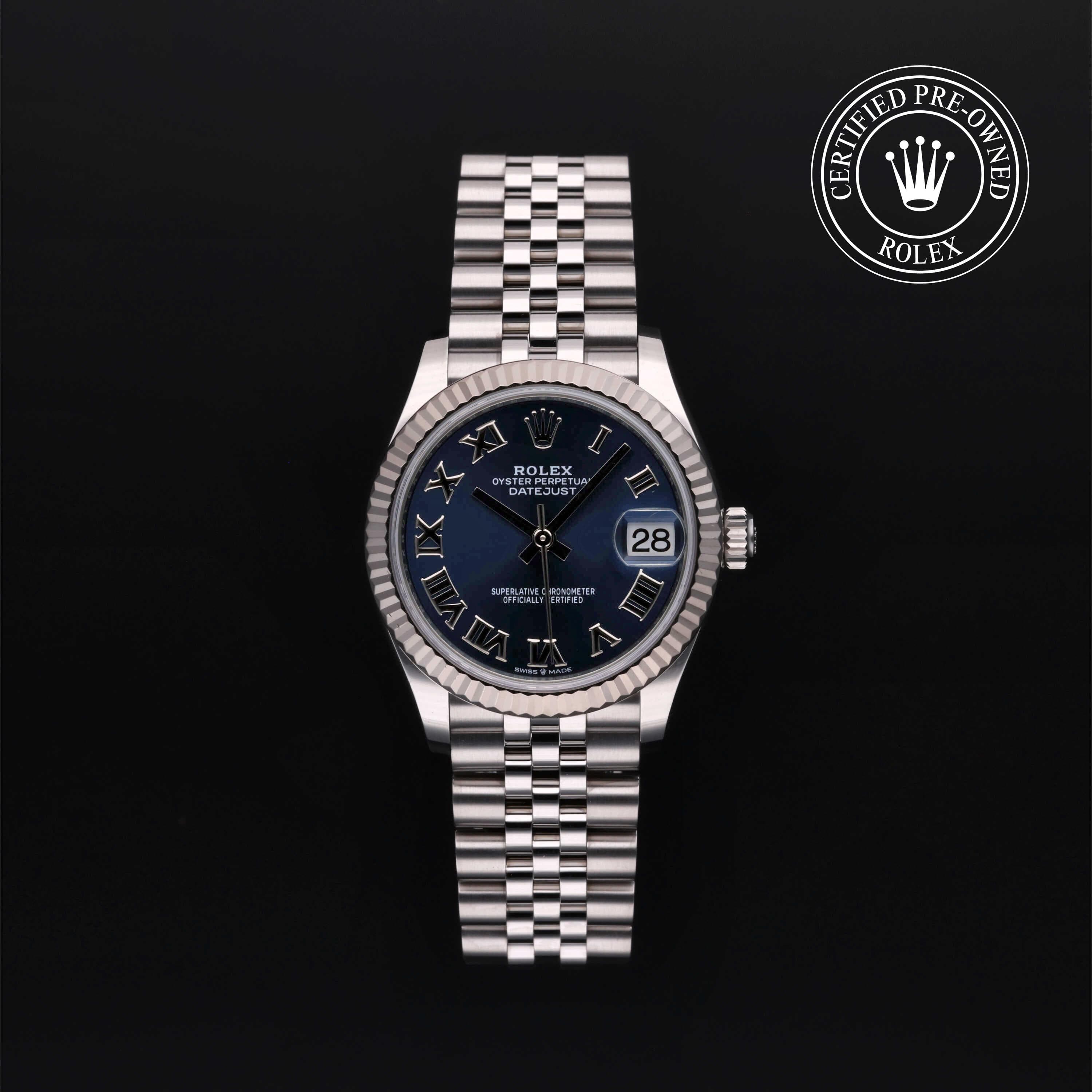 Rolex Certified Pre-Owned Datejust in Jubilee, 31 mm, Stainless Steel and white gold 278274 watch available at Long's Jewelers.