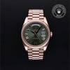 Rolex Certified Pre-Owned Day-Date in President, 40 mm, 18k rose gold 228235 watch available at Long's Jewelers.