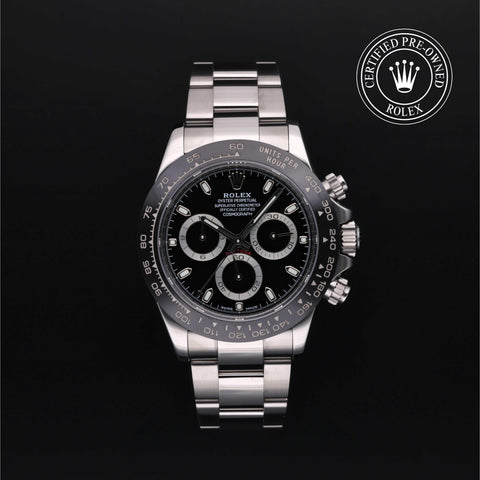 Rolex Certified Pre-Owned Cosmograph Daytona in Oyster, 40 mm, Stainless Steel 116500LN watch available at Long's Jewelers.
