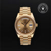 Rolex Certified Pre-Owned Day-Date in President, 40 mm, 18k yellow gold 228238 watch available at Long's Jewelers.