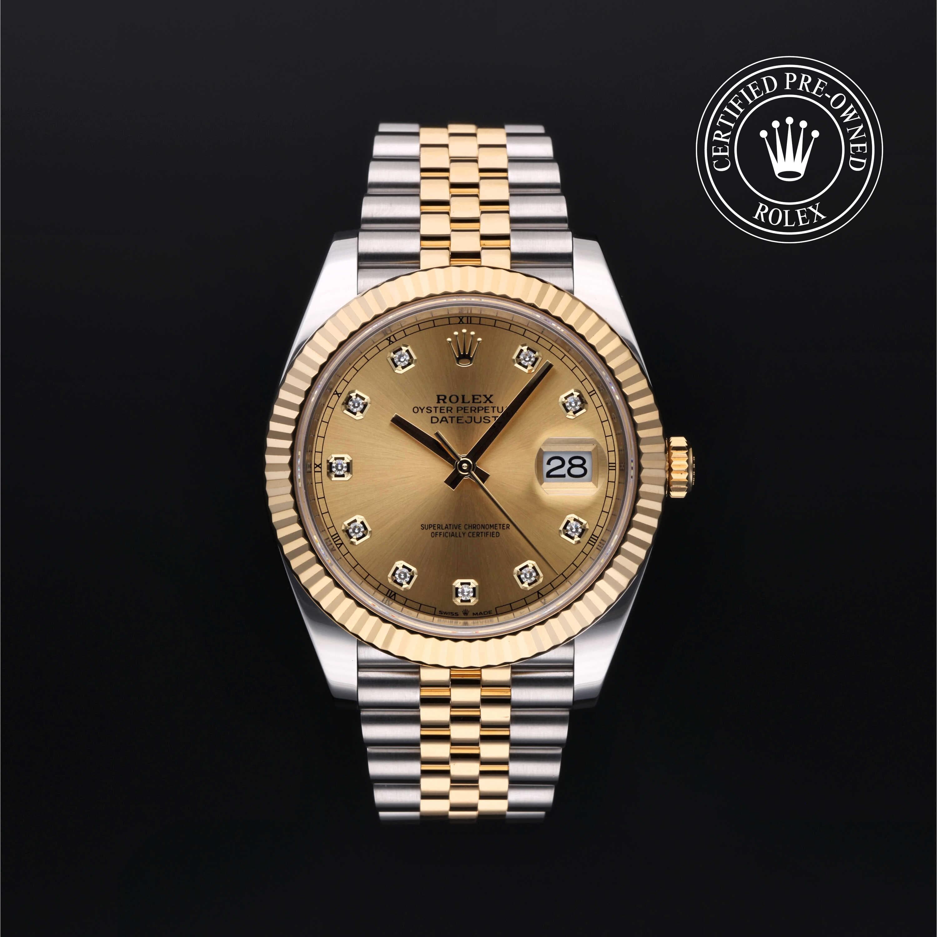 Rolex Certified Pre-Owned Datejust in Jubilee, 41 mm, Stainless Steel and yellow gold 126333 watch available at Long's Jewelers.