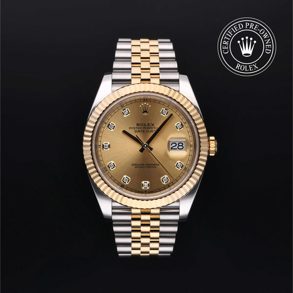 Rolex Certified Pre-Owned Datejust in Jubilee, 41 mm, Stainless Steel and yellow gold 126333 watch available at Long's Jewelers.
