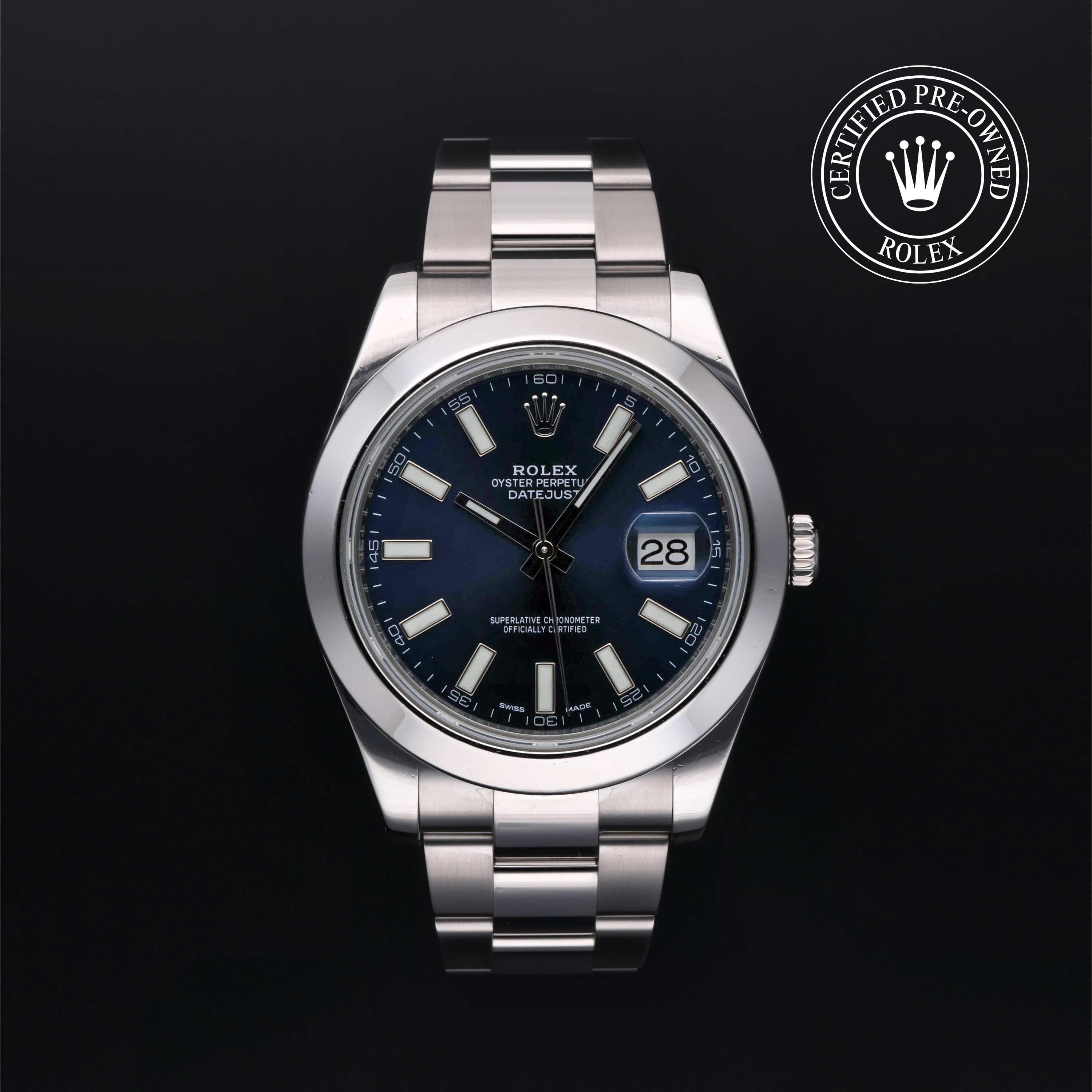 Rolex Certified Pre-Owned Datejust II in Oyster, 41 mm, Stainless Steel 116300 watch available at Long's Jewelers.