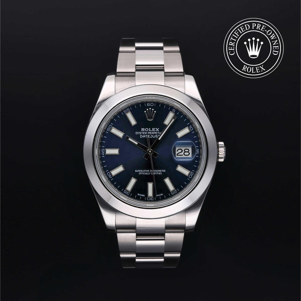 Rolex Certified Pre-Owned Datejust II in Oyster, 41 mm, Stainless Steel 116300 watch available at Long's Jewelers.
