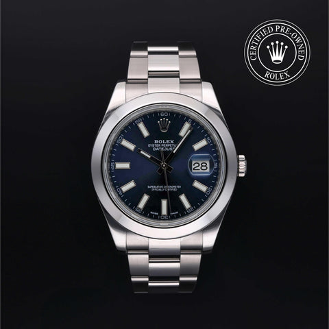Rolex Certified Pre-Owned Datejust II in Oyster, 41 mm, Stainless Steel 116300 watch available at Long's Jewelers.