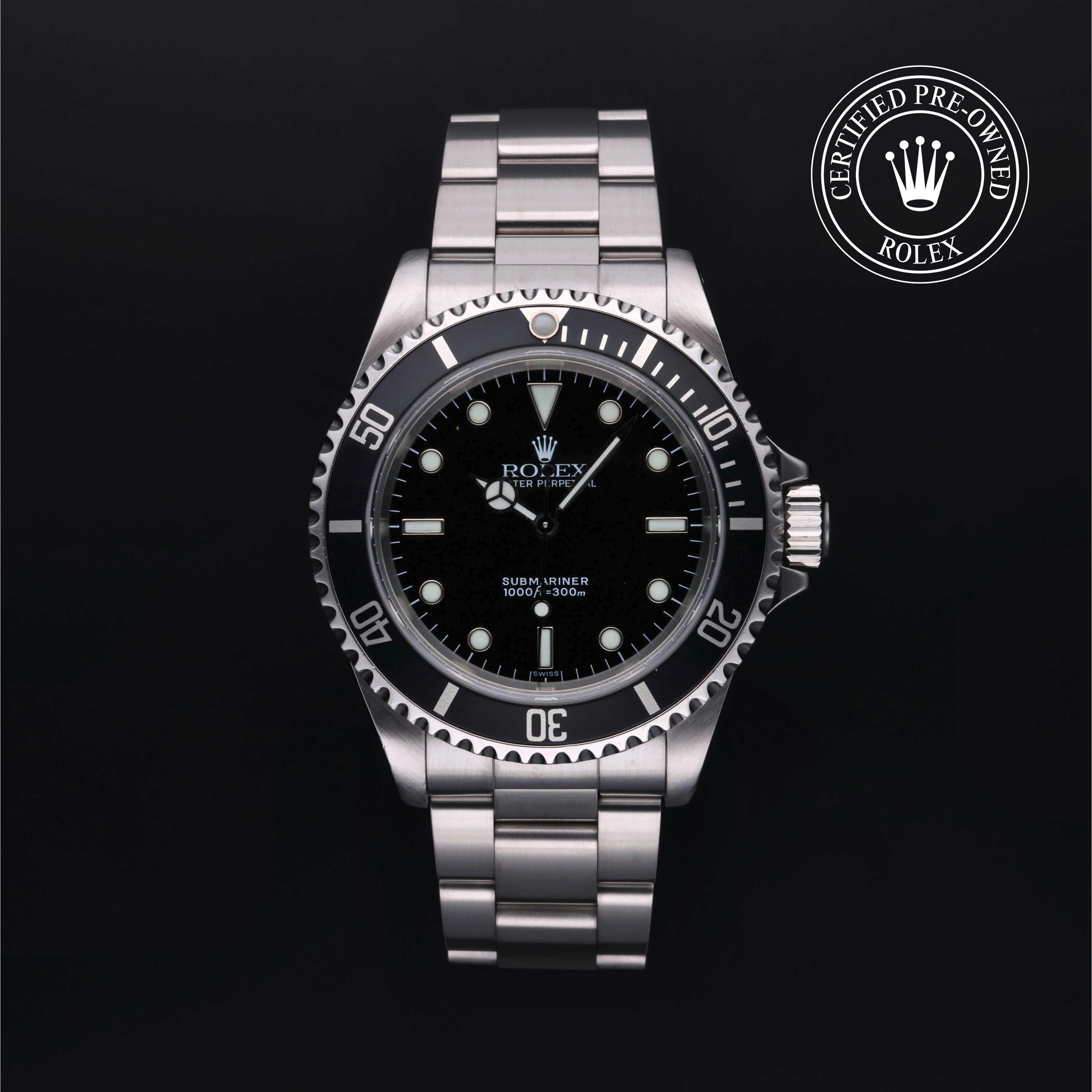 Rolex Certified Pre-Owned Submariner in Oyster, 40 mm, Stainless Steel 14060 watch available at Long's Jewelers.