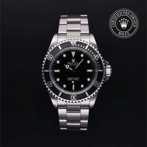 Rolex Certified Pre-Owned Submariner in Oyster, 40 mm, Stainless Steel 14060 watch available at Long's Jewelers.