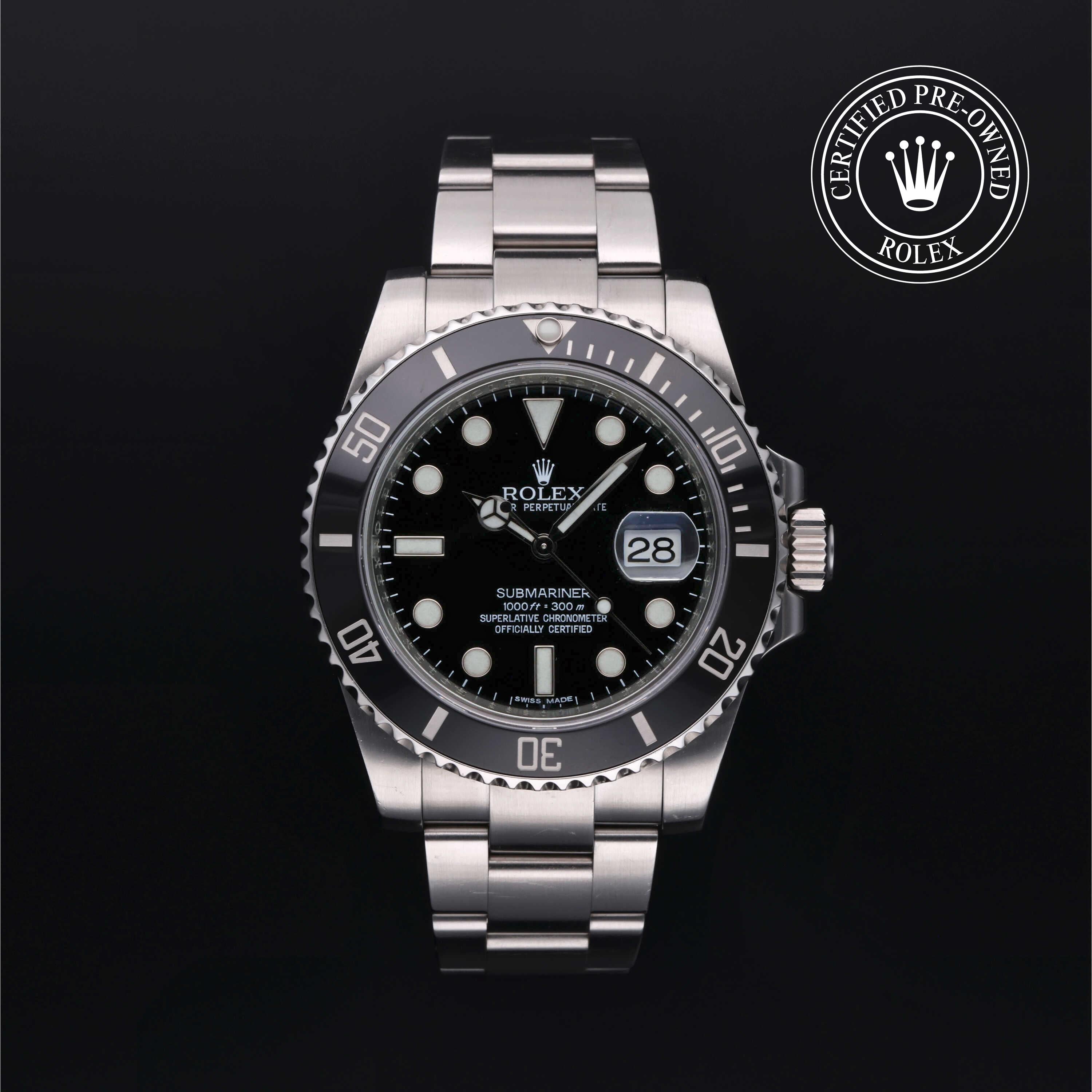 Rolex Certified Pre-Owned Submariner Date in Oyster, 40 mm, Stainless Steel 116610LN watch available at Long's Jewelers.