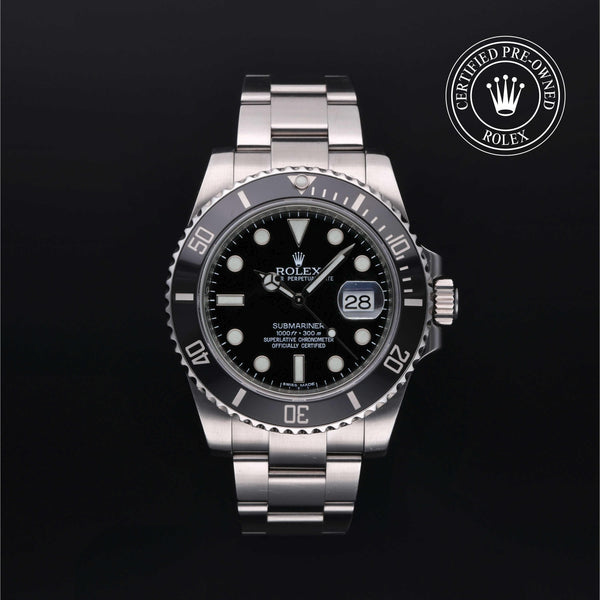 Rolex Certified Pre-Owned Submariner Date in Oyster, 40 mm, Stainless Steel 116610LN watch available at Long's Jewelers.