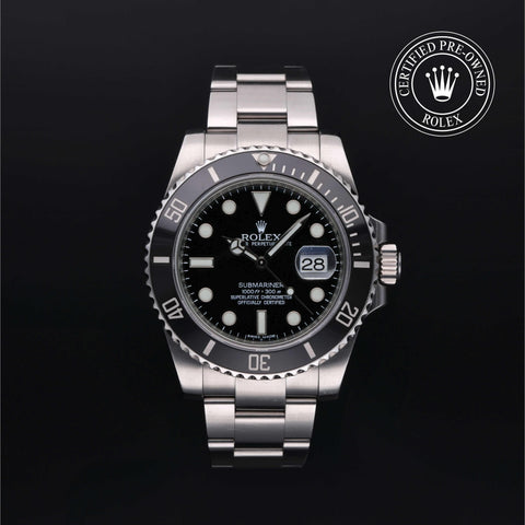 Rolex Certified Pre-Owned Submariner Date in Oyster, 40 mm, Stainless Steel 116610LN watch available at Long's Jewelers.