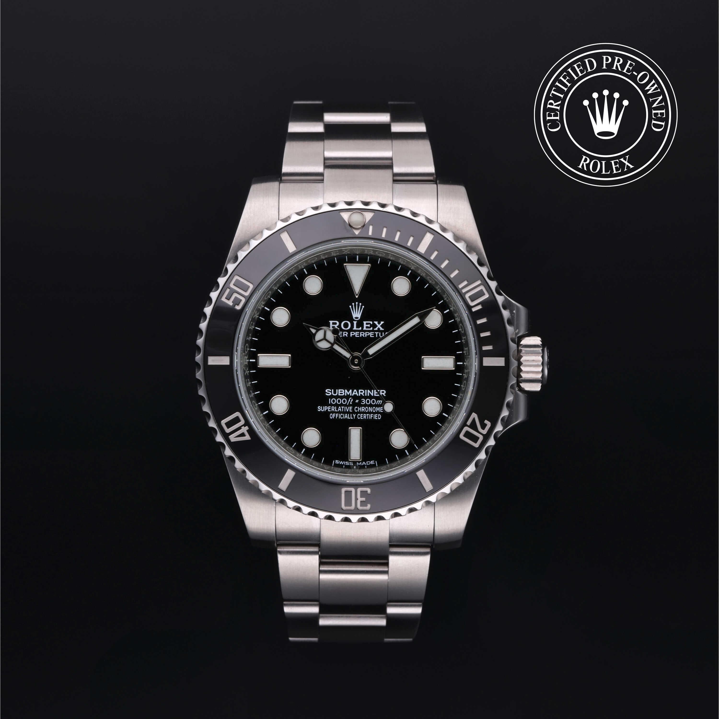 Rolex Certified Pre-Owned Submariner in Oyster, 40 mm, Stainless Steel 114060 watch available at Long's Jewelers.
