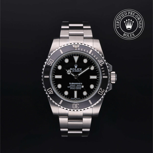 Rolex Certified Pre-Owned Submariner in Oyster, 40 mm, Stainless Steel 114060 watch available at Long's Jewelers.