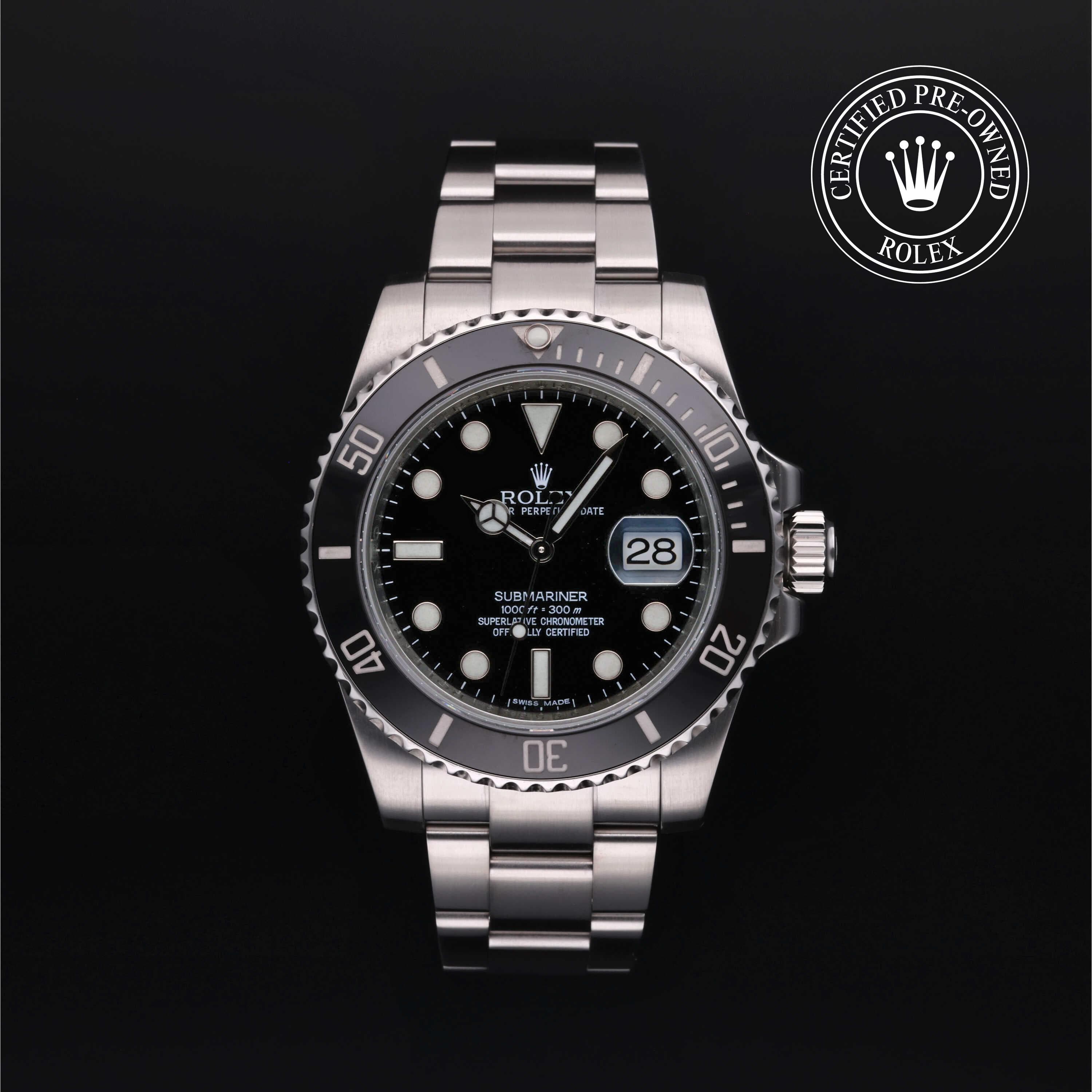 Rolex Certified Pre-Owned Submariner Date in Oyster, 40 mm, Stainless Steel 116610LN watch available at Long's Jewelers.