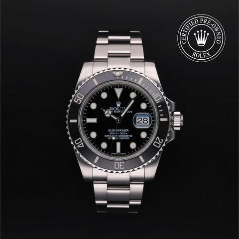 Rolex Certified Pre-Owned Submariner Date in Oyster, 40 mm, Stainless Steel 116610LN watch available at Long's Jewelers.