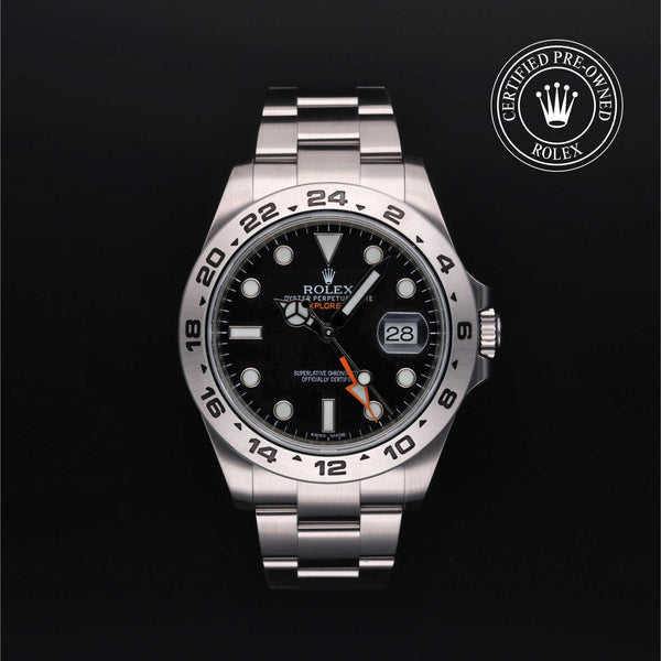 Rolex Certified Pre-Owned Explorer II in Oyster, 42 mm, Stainless Steel 216570 watch available at Long's Jewelers.