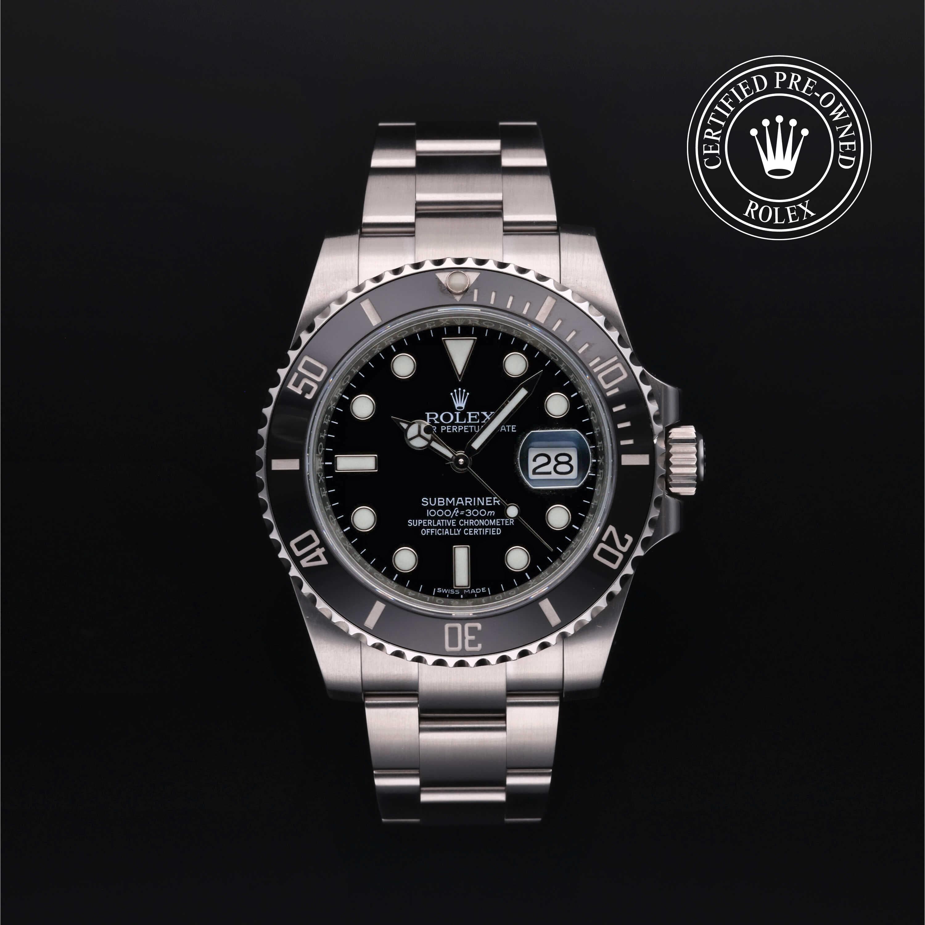 Rolex Certified Pre-Owned Submariner Date in Oyster, 40 mm, Stainless Steel 116610LN watch available at Long's Jewelers.