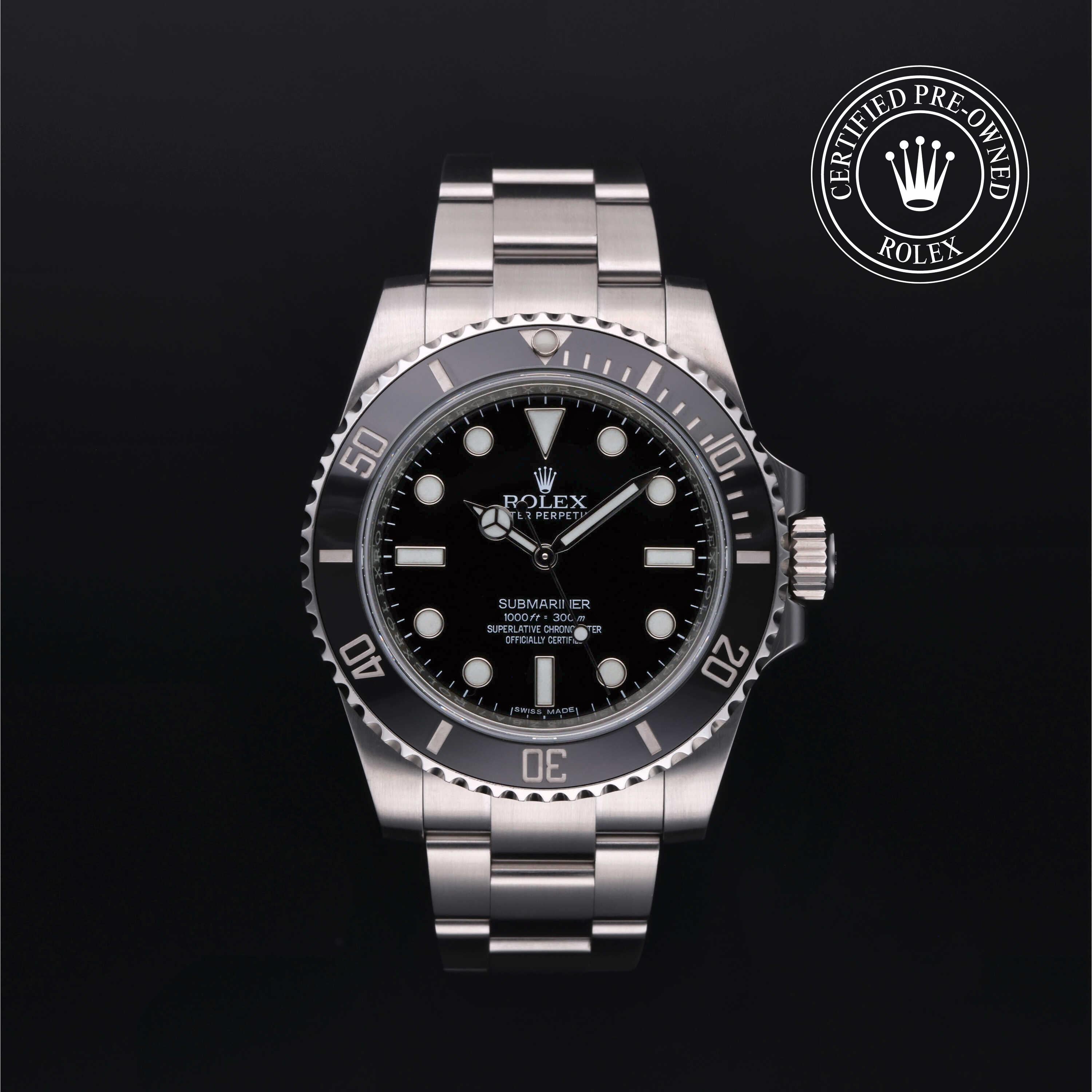 Rolex Certified Pre-Owned Submariner in Oyster, 40 mm, Stainless Steel 114060 watch available at Long's Jewelers.