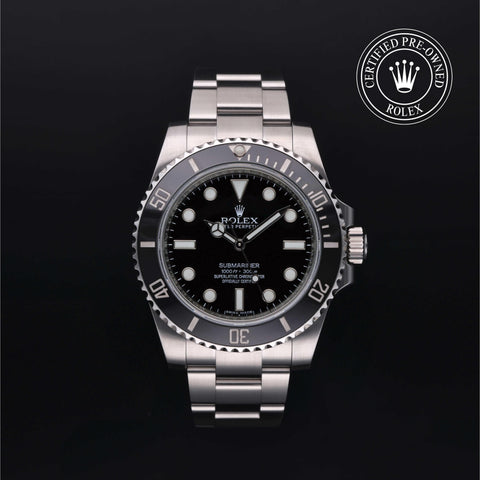 Rolex Certified Pre-Owned Submariner in Oyster, 40 mm, Stainless Steel 114060 watch available at Long's Jewelers.