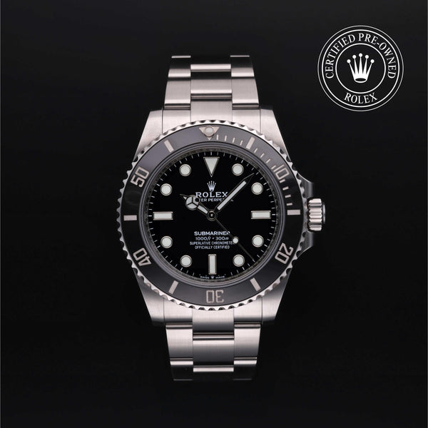 Rolex Certified Pre-Owned Submariner in Oyster, 41 mm, Stainless Steel 124060 watch available at Long's Jewelers.