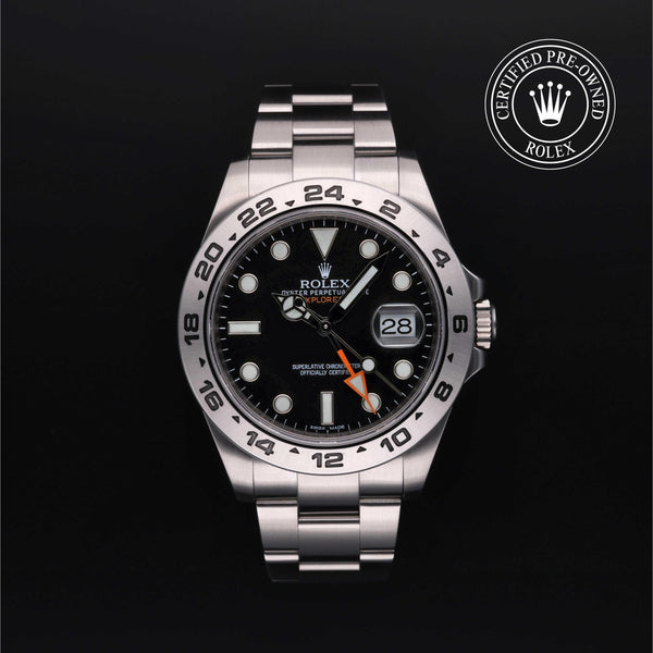 Rolex Certified Pre-Owned Explorer II in Oyster, 42 mm, Stainless Steel 216570 watch available at Long's Jewelers.