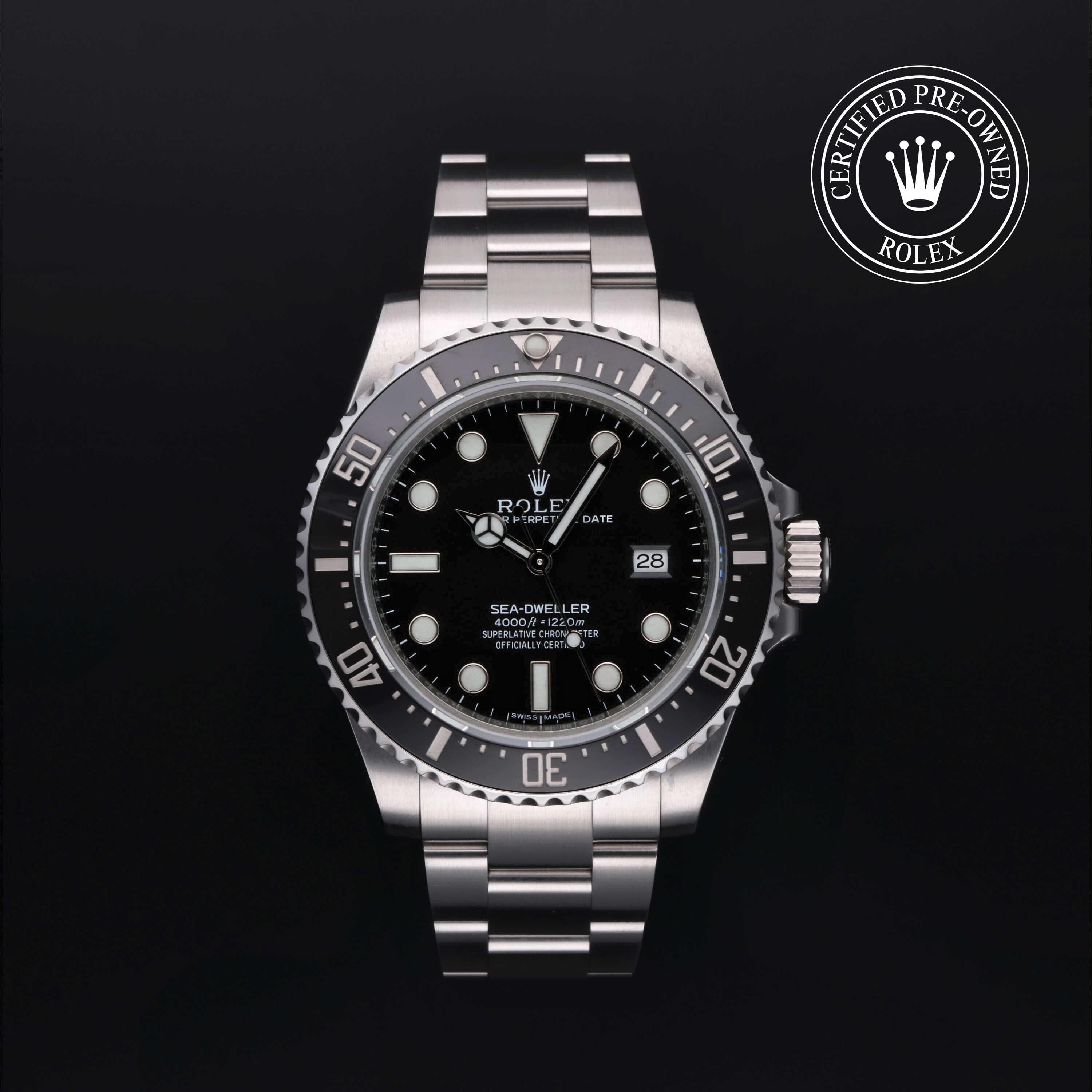 Rolex Certified Pre-Owned Sea-Dweller Oyster, 40 mm, Stainless Steel 116600 watch available at Long's Jewelers.