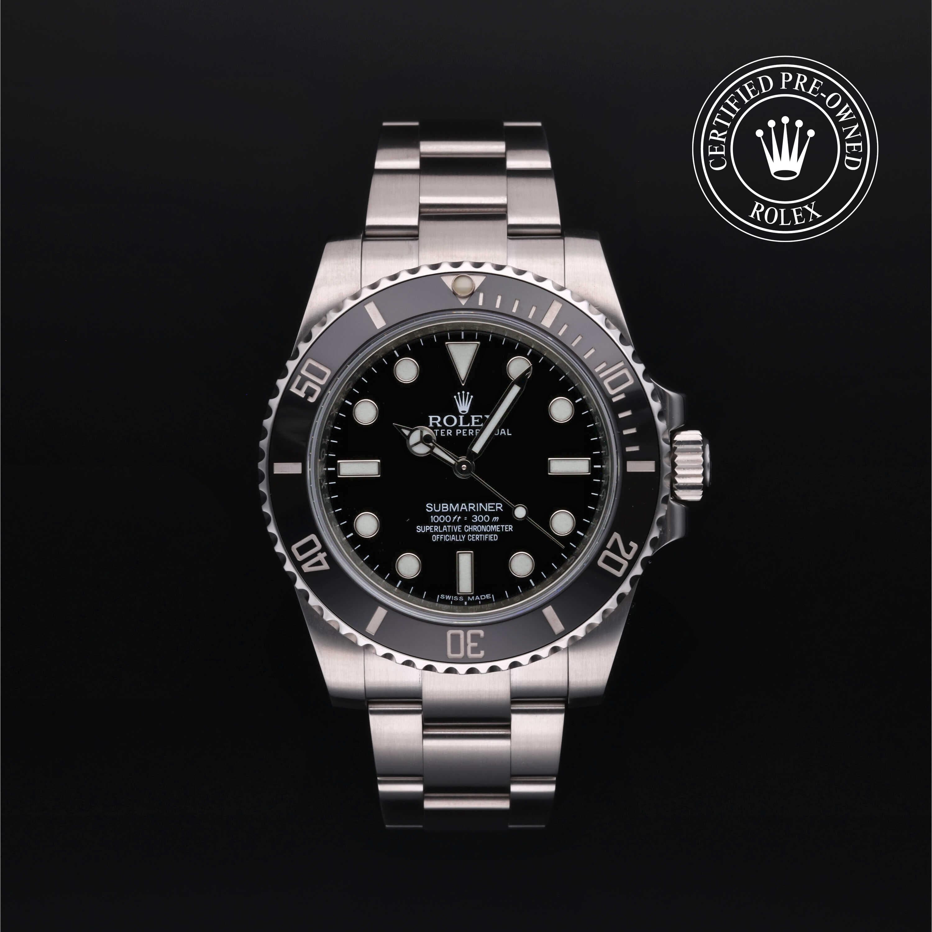 Rolex Certified Pre-Owned Submariner in Oyster, 40 mm, Stainless Steel 114060 watch available at Long's Jewelers.